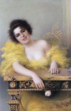  woman Canvas - Portrait of a Young Woman woman Vittorio Matteo Corcos